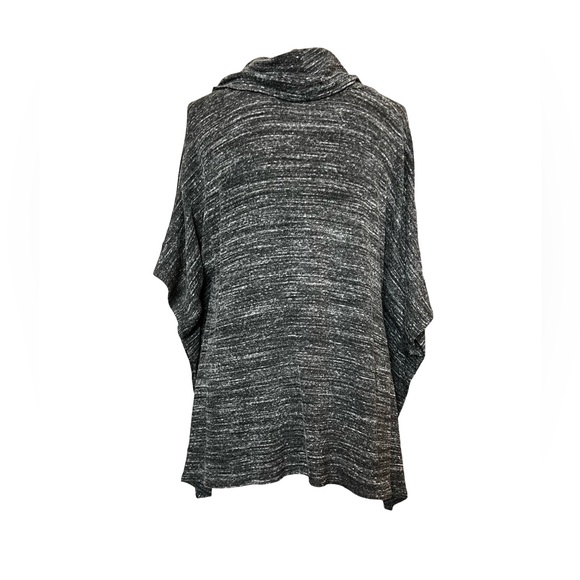 Splendid Heathered charcoal grey Poncho XSmall - Picture 4 of 7